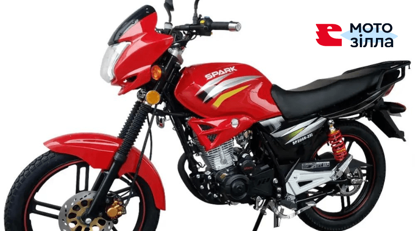 Мотоцикл Spark красного цвета